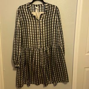 H&M, size XL, brand new black print dress